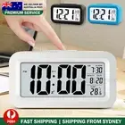 Digital Bedside LED Snooze Alarm Clock Time Temperature Day Night Desktop Clocks