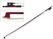 LALADEFIEE Lightweight 1/4 Size Octagonal Violin Bow Ebony Wood Beginner-friendly Brazilwood Stick