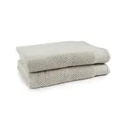 2pc Onkaparinga 90x167cm Cotton Avalon Premium Bath Sheets 550GSM Soft Sand