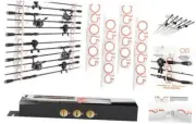 SafeGuard Fishing Rod Holder for Garage, Wall or Ceiling Mounted White, 2 Pack