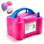 Portable Electric Balloon Inflator Air Pump Two Nozzle Air Blower Party US 600W