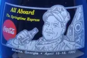 1992 Springtime in Atlanta w/tag - "The Springtime Express" Coca-Cola Bottle 8oz