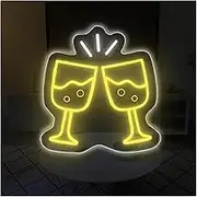 Sign Lamp Cheers Neon Sign Beer LED Light For Bar Man Cave Birthday Party Club Restaurant Decor Dimmable USB Powered Signs Illuminated 25cmx25cm