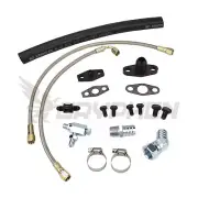 Turbo Oil Feed Return Line Kit for HONDA Civic B16 B18 D15 D16 Garrett T3 T4 T67 (for: Honda Civic)