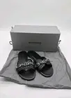 NIB Balenciaga Cagole Sandal Flat Arena Slip On Open Toe Black W/Dust Bag W36.5