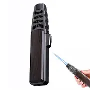 Black-Ordinary Package Welding Torch Jet Lighter Windproof Refillable Butane Gas Gun Flame