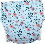 OIIBWQ Adults Cloth Diaper Incontinence Pants Convenient Washable Soft for Old Man Adjustable Buckle Side Waterproof Breathable, Light Blue