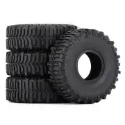 4Pack 1.0" RC Crawler Car Upgrade Rubber Mud Wheel Tires For Axial SCX24 1/24