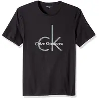 在飛比找ETMall東森購物網優惠-Calvin Klein 2018男品味CK標誌黑色圓領短袖