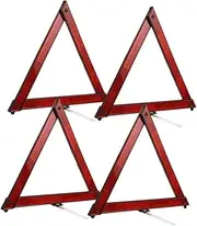 GLEAVI Roadside Auto Warning Triangle Reflectors 4pcs Set Reflective Triangle Sign for Vehicle Safety Driveway Reflectors