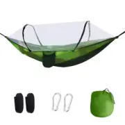 Outdoor Hammock with Mosquito Net Lightweight Tree Straps Swing Hammock Hang Bed