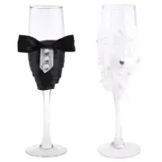 Set of 2 Flower Wine Cups Champagne Glasses Cup Party New Year Ornaments Gifts