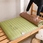 Japanese Rattan Futon Mattress,Rattan Dual-Purpose,Guest Mattress for Floor,Queen/King Size Futon,Roll Up Sleeping Mat,Thai Mat,Meditation Yoga Zen,Portable Travel Camping(C,Queen(60"x80"))