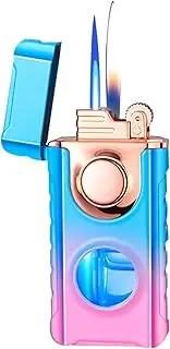 Jet Torch Lighter Dual Flame Lighter Windproof Butane Lighter Great Gifts for Men (B3)
