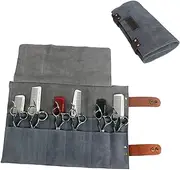 Healeved 1PC Professional Slot Barber Bag Durable Styling Tools Organizer Compact Rolling Pouch for Scissors Combs for Barbers Beauty Salons