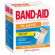 Band-Aid Plastic Strips 100 Pack