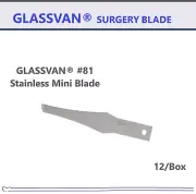 GLASSVAN Miniature Sterile Surgery Podiatry Chisel Blade, #81 Stainless, 12/bx