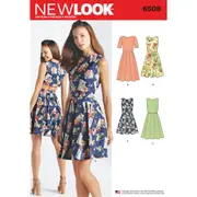 New Look Sewing Pattern 6508 N6508 Misses' Dress with Open or Closed Back Variations