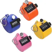 Kisangel 4pcs Manual Counter Precision Counter Robot Counter Electric Vehicle Frame Brackets Simple Headband Scorer Counter Plush Headbands Spa Headband Cute Counter Desk Stand Hand Plastic