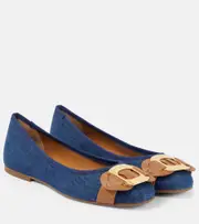 [See By Chloe] See By Chloé Chany denim ballet flats AU 4 blue