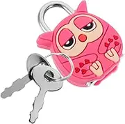 Homoyoyo Cute Cartoon Owl Mini Padlock Portable Decorative Metal Lock for Cabinets Backpacks Luggage Jewelry Boxes Sturdy Design for Everyday Security
