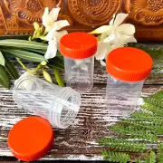 Easy Open Empty Plastic Jars Orange 1 ounce Containers #3811 DecoJars USA Meds