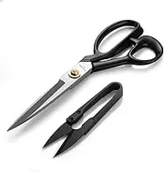 Potamish Dressmaking Scissors (8'', White) - Dressmaker Fabric Sewing Shears - Tailor's Scissors for Cutting Fabric, Leather PM-001-AU-R8-W