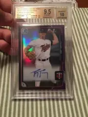 2015 Bowman Chrome Draft Pick Purple Refractor /250 Tyler Jay RC BGS 9.5 10 Auto