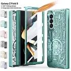 For Samsung Galaxy Z Fold 6/5/4/3 Mechanical Plating Hinge Case+Screen Protector