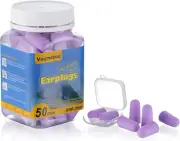 Earplugs 50 Pairs with Case, 35Db SNR Noise Reduction Ear Plugs for Sleeping, Sn