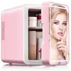 Skincare Fridge, 6L Makeup Mini Fridge With Dimmable LED Light Mirror for Bed...