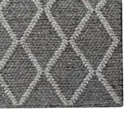 Handwoven Wool Rug-202216-Charcoal Silver-160x230cm