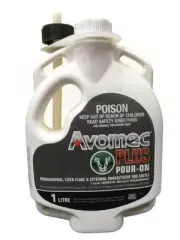 Avomec Plus Cattle Pour-On Drench 1 litre, External & Internal Parasiticides