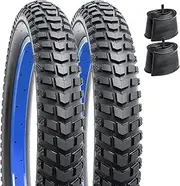 'YUNSCM 2-PCS 20/24'' Fat E-Bike Tires 20x3.0 (76-406)/24x3.0(76-507) and 20/24'' Heavy Duty Fat Bike Tubes Schrader Valve Fat E-Bike All-Terrain Directional Tread Bicycle Tires and Tubes'
