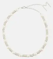 [Magda Butrym] Magda Butrym Embellished necklace with rose quartz One Size metallic
