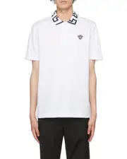 Greca Collar polo shirt L White
