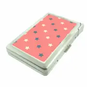 Stars Em1 Cigarette Case with Built in Lighter Metal Wallet