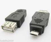 3pcs USB 2.0 A Female to Micro-B Male OTG Adapter Connector