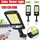 Solar Street LED Light Motion Sensor Remote Outdoor Garden Flood Down Lamp AU