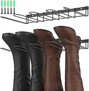 2 Boot Rack Wall Mounted, Wall Mounted Boot Stand, Sturdy Metal Wader Hangers Boot Organizer Tall Boots, Boot Storage Rack for Outdoor and Indoor, Shoe Storage for Entryway, Garage, Mudroom