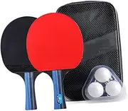 Set Tennis Racket Two Rackets 3 Handle Table Tennis Bat s for Beginners Random Color