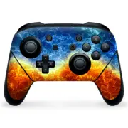 Nintendo Switch Pro Controller Skin Decal Vinyl Wrap - Fire and Ice