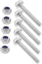 Alipis 1 Set Fully Threaded Hexagon Bolts Nuts and Washers Assortments Nut and Bolt Kit Stainless Steel Screws Hexagonal Screw Flat Gasket Washers Assortment Silver 304 Stainless Steel