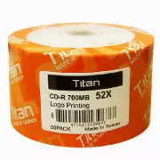 500 Titan Logo 52X 80min 700MB CD-R CDR Blank Disc [FREE PRIORITY SHIPPING]