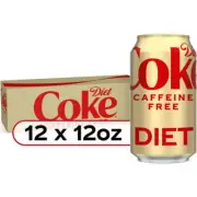 Diet Coke Caffeine Free Soda Pop, 12 fl oz, 12 Pack Cans SAME DAY SHIPPING!!!!!
