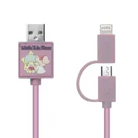 在飛比找誠品線上優惠-CAMINO雙子星二合ㄧ雙頭傳輸線Micro USB+Lig