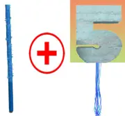 Number Five 5 Blue Pinata birthday party Pull string Hit WITH OPTION OF STICK