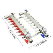 PreAsion® 7-Loop PEX Radiant Floor Heating Manifold Set For 1/2” PEX