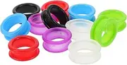 KITANDOVE Silicone Scissor Finger Rings for Pet Grooming 12pcs Set Barber Tool Shear Thumb Insert
