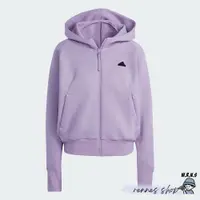 在飛比找蝦皮購物優惠-Adidas 女裝 連帽外套 拉鍊口袋 ZNE 棉 紫 IS